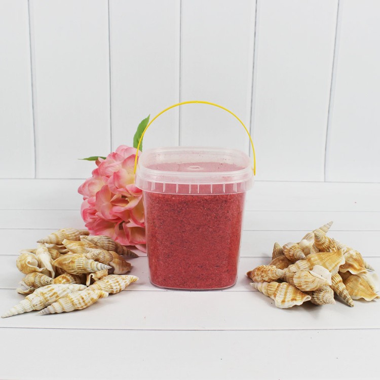 301527080908 Песок цветной красный (кварцевая крошка, фракция 0,5-1 мм) вес: 800г объем: 650мл