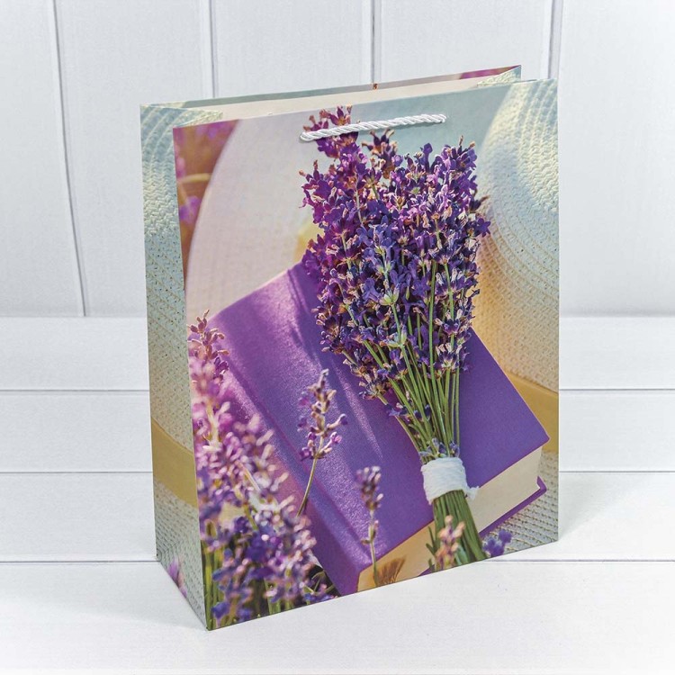 000190E Пакет подарочный "Лаванда" (микс 190) 18*23*10 210г 1/20 1/360