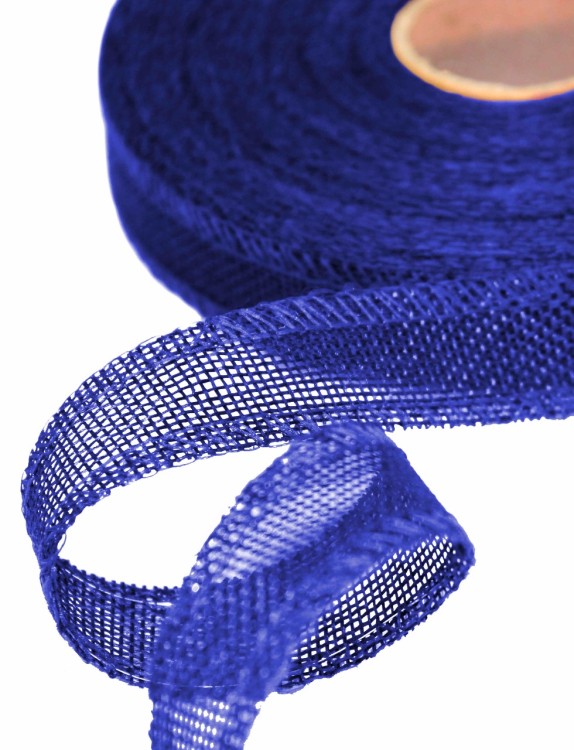 5511-25/A39 Лента декоративная из искусственного льна с проволокой 2,5 см*25 ярд синий 1/100 5511-25/A39 Лента декоративная из искусственного льна с проволокой 2,5 см*25 ярд синий 1/100
