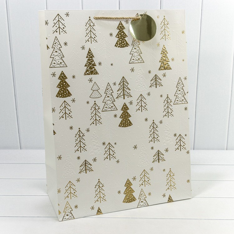 300382T Пакет подарочный "Новый год" с тиснением (микс) 40*55*20 1/20 1/80