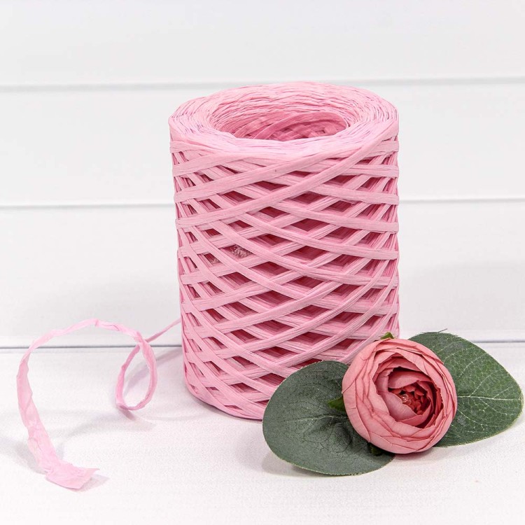 28870/5 Рафия бумажная 150м Розовый 1/72