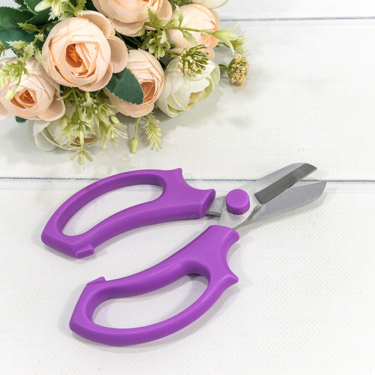 1037/2 Ножницы флористические 17,5см Сиреневый 1/12 1/144