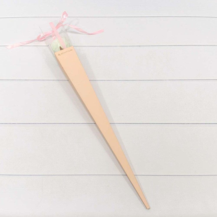 720017/3 Коробка "Ваза для цветов" 6*6*60 "Для одной розы" Персиковый 1/10 1/500