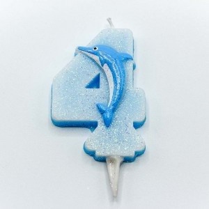 20012/4 Свечи для торта Цифра 4 "Дельфин" 6,7см 1/12 1/120
