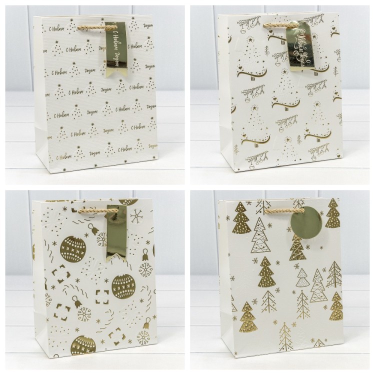 300382E Пакет подарочный с тиснением "Новый год" (микс) 18*23*10 210г 1/20 1/360