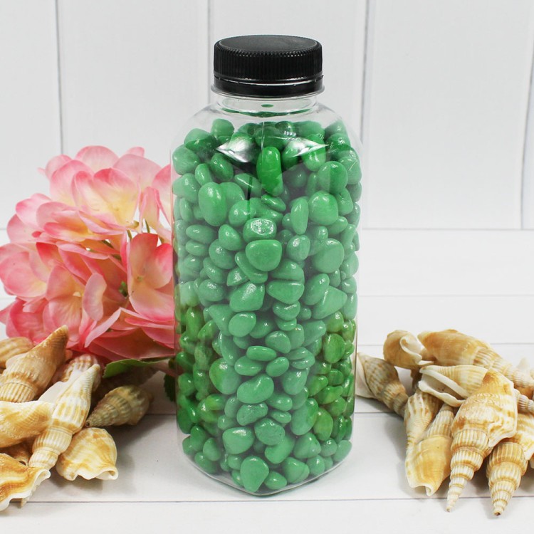 301788780A06 Галька цветная зеленая (фракция 5-10 мм) вес: 760г объем: 400мл