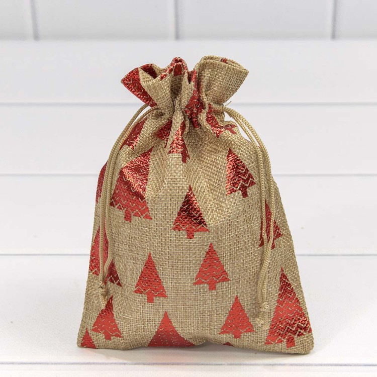 000808G/1 Мешочки из искусственного льна 14*20 с рисунком "Ёлки" Красный 1/50 1/1500 000808G/1 Мешочки из искусственного льна 14*20 с рисунком "Ёлки" Красный 1/50 1/1500