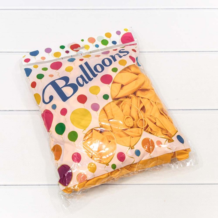 14400/2 Шарики воздушные из латекса "Макарун" 12"/30см (100 шт.) 2,8г Оранжево-жёлтый 1/60