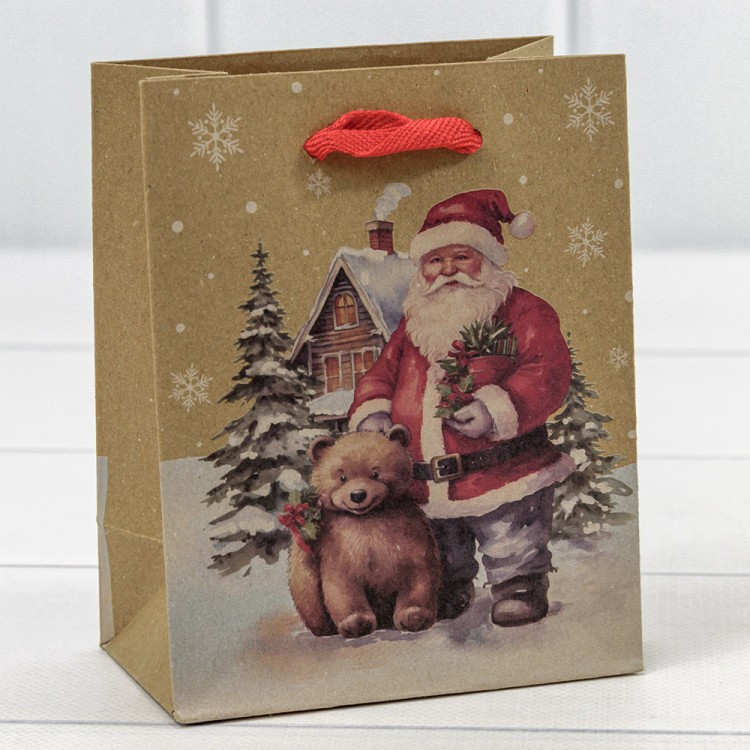 300432H	Пакет подарочный Крафт "Новый год" (микс 432) 12*15*6,7 150г 1/20 1/600			