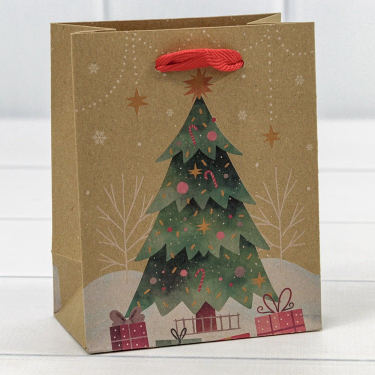 300432H	Пакет подарочный Крафт "Новый год" (микс 432) 12*15*6,7 150г 1/20 1/600			