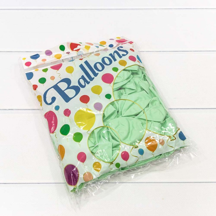 14400/4 Шарики воздушные из латекса "Макарун" 12"/30см (100 шт.) 2,8г Салатовый 1/60