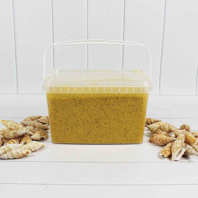 301527250405 Песок цветной желтый (кварцевая крошка, фракция 0,5-1 мм) вес: 2500г объем: 2000мл