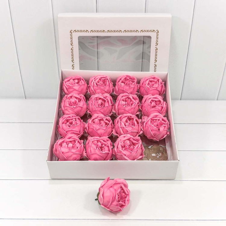 420059/15 Декоративный цветок-мыло "Пион" Тёмно-розовый 8*8 16шт. 1/20 420059/15 Декоративный цветок-мыло "Пион" Тёмно-розовый 8*8 16шт. 1/20