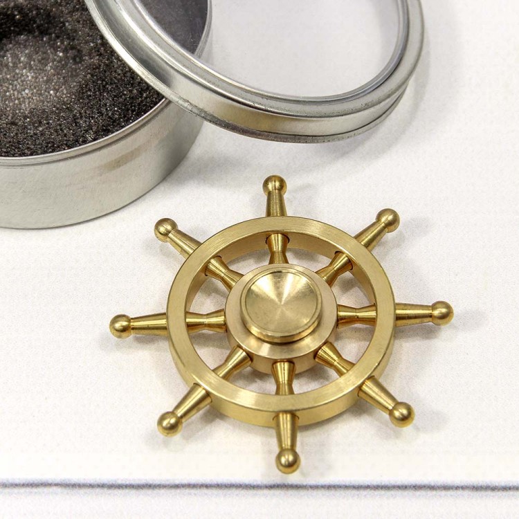 0005001-6 Спиннер металл "Штурвал" в металлической коробке Золотой 0005001-6 Спиннер металл "Штурвал" в металлической коробке Золотой