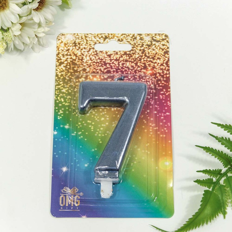 20010-74/7 Свеча для торта Цифра 7 "Гигант" 8см Синий 1/12 1/288