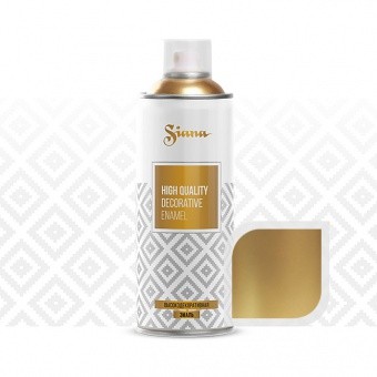 SNM001 Краска, эмаль-аэрозоль для декора Siana high quality – «металлик», 520 мл. Зеркальное золото