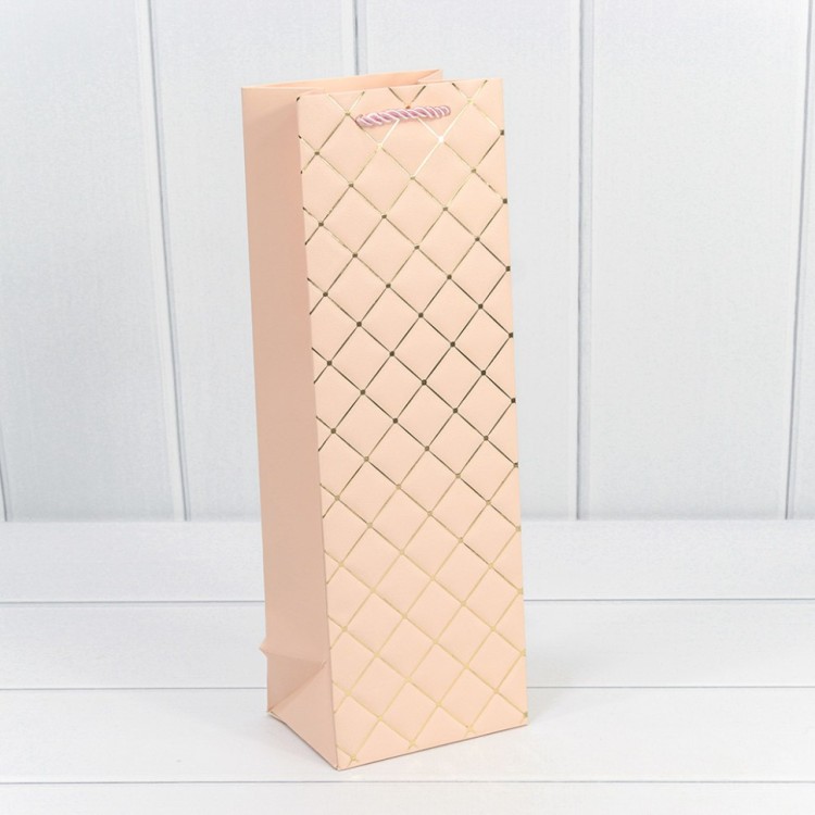 000391M/9 Пакет подарочный "Ромб" Кремовый 12*36*9 210г 1/20 1/120