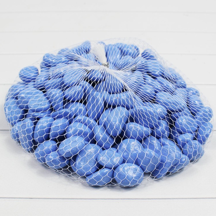 301789040504 Галька цветной крупная голубая (фракция 10-15 мм) вес: 400г