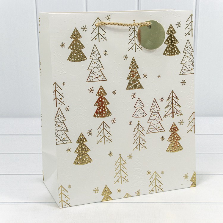 300382C Пакет подарочный "Новый год" с тиснением (микс) 26*32*13 1/20 1/120