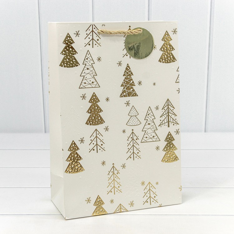 300382K Пакет подарочный с тиснением "Новый год" (микс) 20*30*10 210г 1/20 1/240