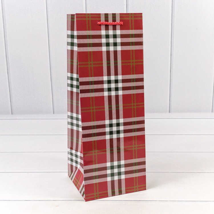 00038M Пакет подарочный "Клетки и полоски" (микс) 13*35*13 157г 1/20 1/240