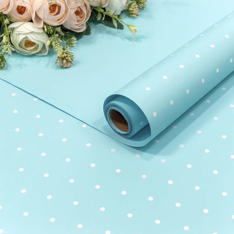 1691/290 Плёнка 0,58*10м матовая "Мелкий горошек" 65мкм Голубой 1/30 1691/290 Плёнка 0,58*10м матовая "Мелкий горошек" 65мкм Голубой 1/30