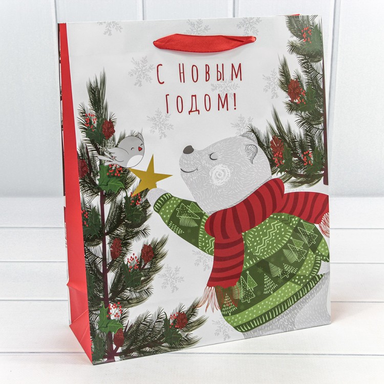 300430C	Пакет подарочный "Новый год" (микс 430) 26*32*10 128г 1/20 1/360