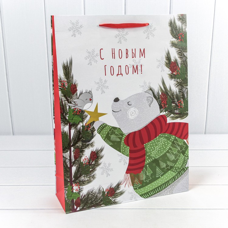 300430A	Пакет подарочный "Новый год" (микс 430) 33*45*11 157г 1/20 1/240