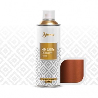 SNM009 Краска, эмаль-аэрозоль для декора Siana high quality – «металлик», 520 мл. Медный инферно