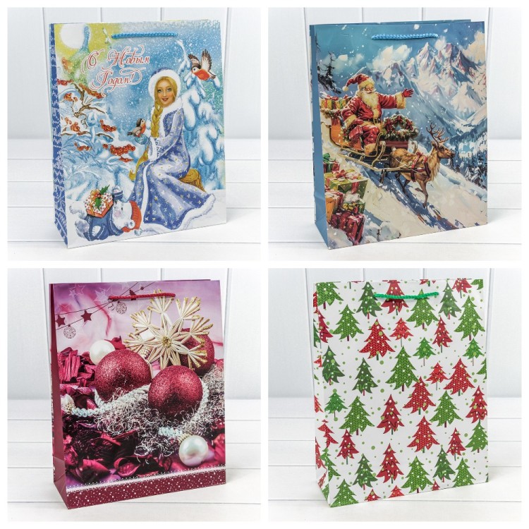 300431C	Пакет подарочный "Новый год" (микс 431) 26*32*10 128г 1/20 1/360