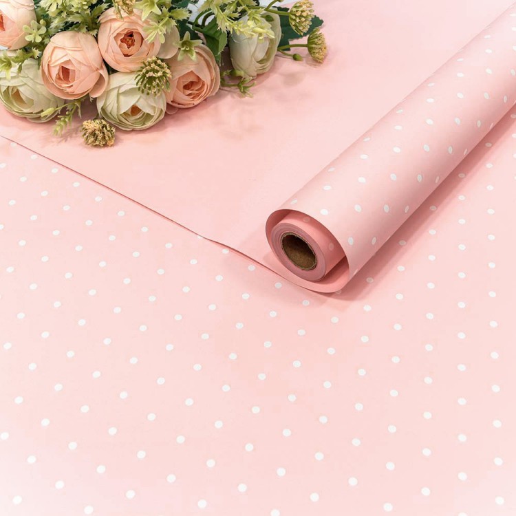 1691/706 Плёнка 0,58*10м матовая "Мелкий горошек" 65мкм Розовый 1/30 1691/706 Плёнка 0,58*10м матовая "Мелкий горошек" 65мкм Розовый 1/30
