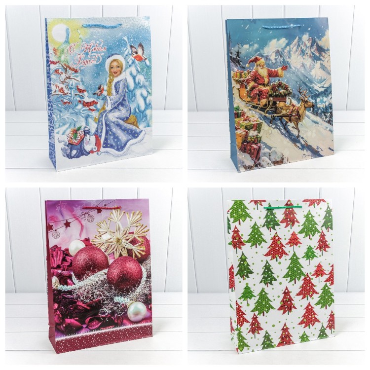 300431A	Пакет подарочный "Новый год" (микс 431) 33*45*11 157г 1/20 1/240