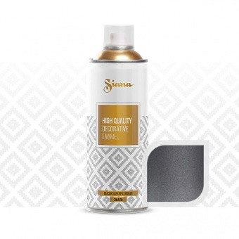 SNM014 Краска, эмаль-аэрозоль для декора Siana high quality – «металлик», 520 мл. Графитовый