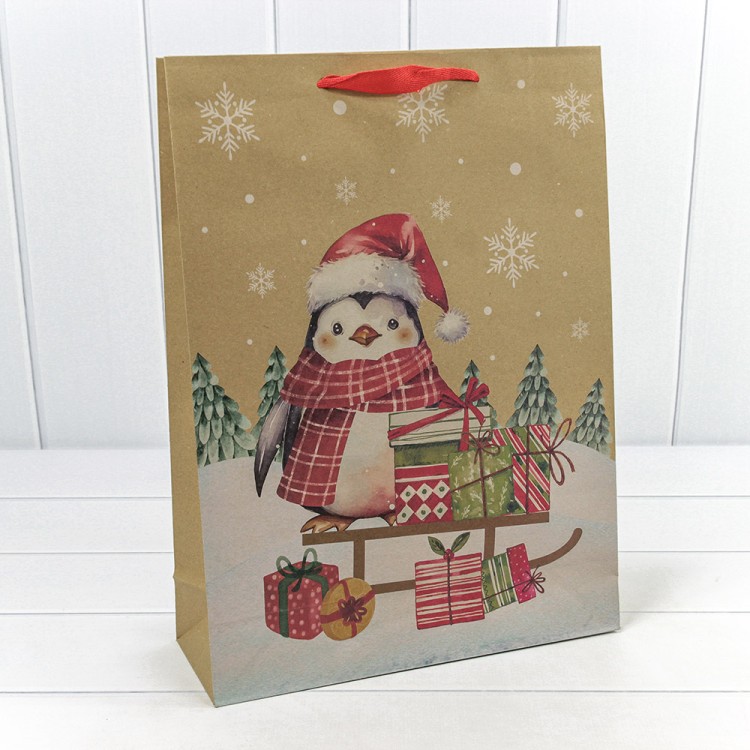 300432A	Пакет подарочный Крафт "Новый год" (микс 432) 33*45*11 150г 1/20 1/240