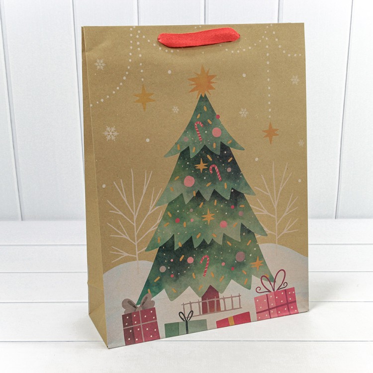 300432A	Пакет подарочный Крафт "Новый год" (микс 432) 33*45*11 150г 1/20 1/240