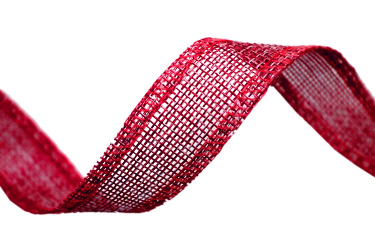 5511-25/4 Лента декоративная из искусственного льна с проволокой 2,5 см*25 ярд бордовый 1/100 5511-25/4 Лента декоративная из искусственного льна с проволокой 2,5 см*25 ярд бордовый 1/100