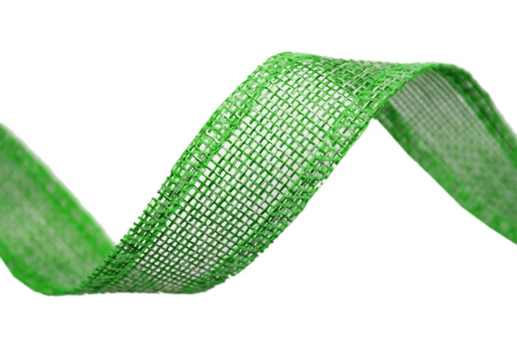 5511-25/8 Лента декоративная из искусственного льна с проволокой 2,5 см*25 ярд зеленый 1/100 5511-25/8 Лента декоративная из искусственного льна с проволокой 2,5 см*25 ярд зеленый 1/100