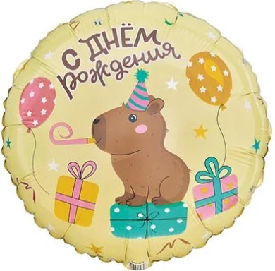 1202-4062 Шар круг 45см ДР Капибара 1202-4062 Шар круг 45см ДР Капибара