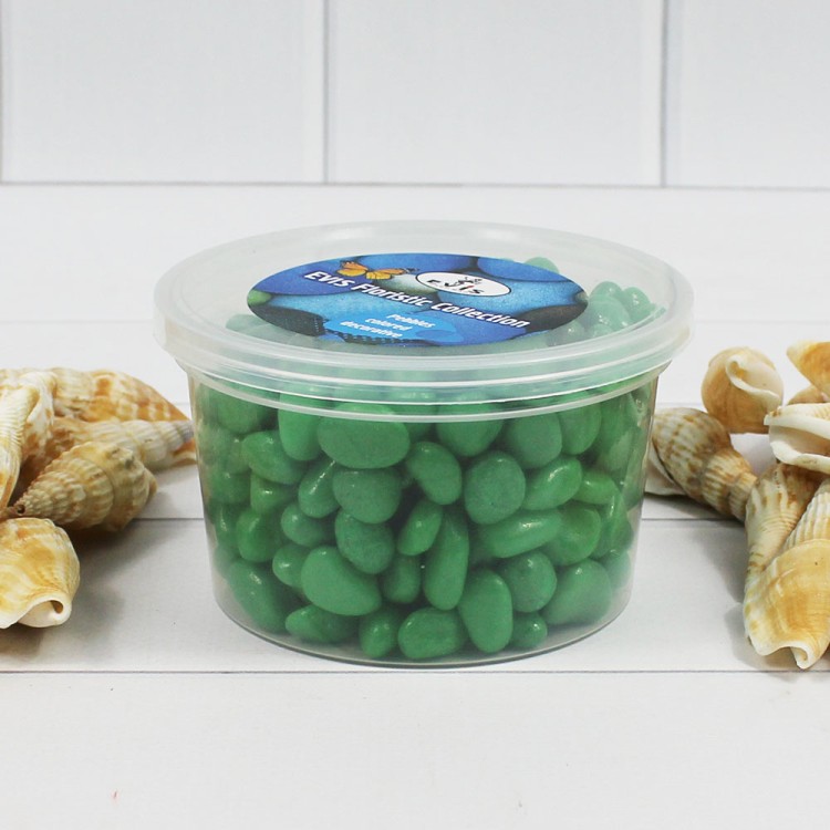 301788040106 Галька цветной зеленая (фракция 5-10 мм) вес: 400г