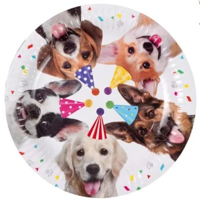1502-6555 Тарелка Собачки 17см 6шт/G