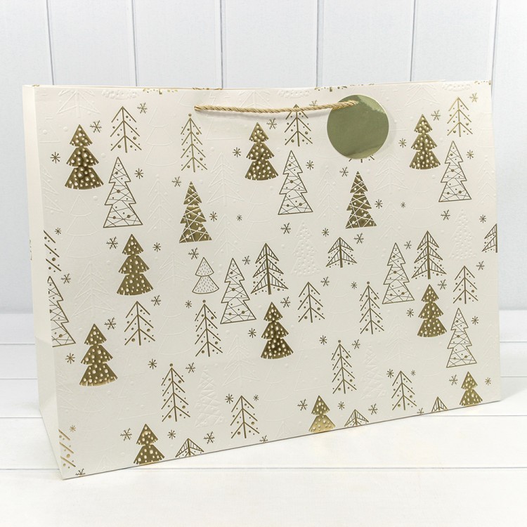 300382TA Пакет подарочный с тиснением "Новый год" (микс) 55*40*20 210г 1/20 1/80