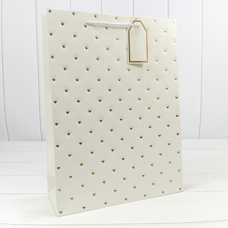 000545A Пакет подарочный с тиснением "Сердечки" (микс 2) 31*42*12 210г 1/20 1/80