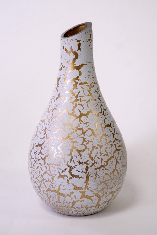 2717842393 КРАКЕЛЮР-белый глянцевый СВОБОДА ваза М2 Н-210 1,2л