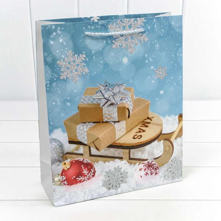 300465C	Пакет подарочный "Новый год" (микс 465) 26*32*10 210г 1/20 1/240