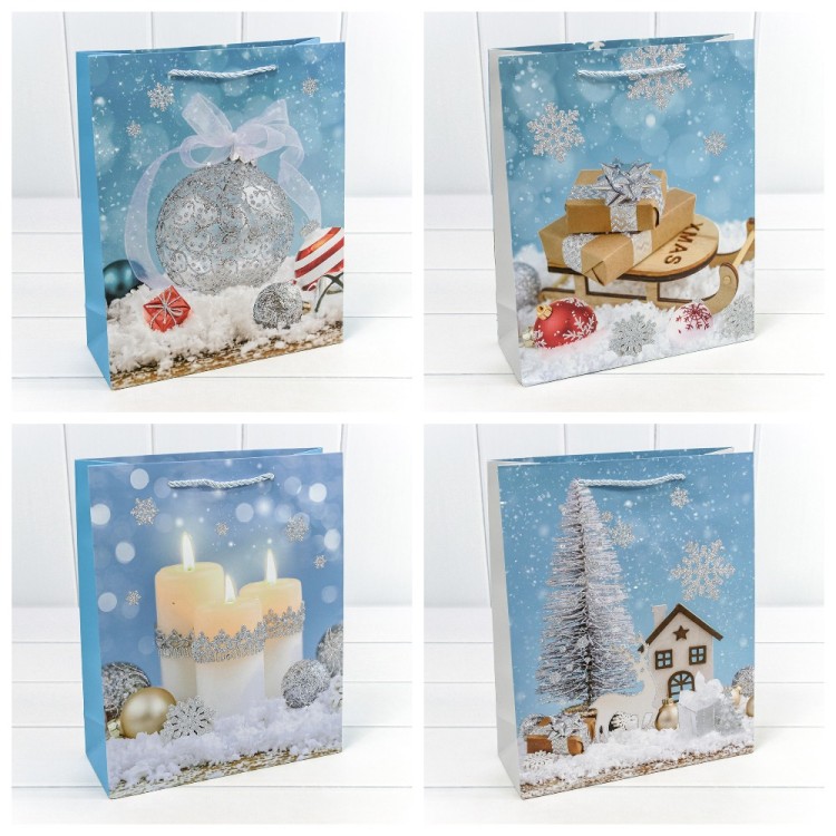 300465C	Пакет подарочный "Новый год" (микс 465) 26*32*10 210г 1/20 1/240