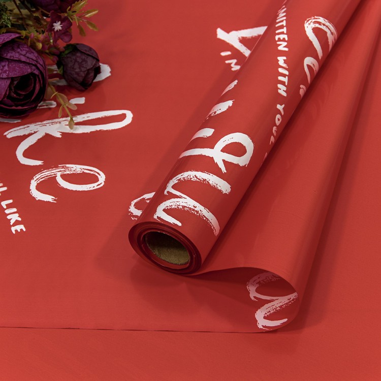 1660/2347 Пленка 0,58*10м матовая "I like you" 55мкм Красный-2347 1/30 