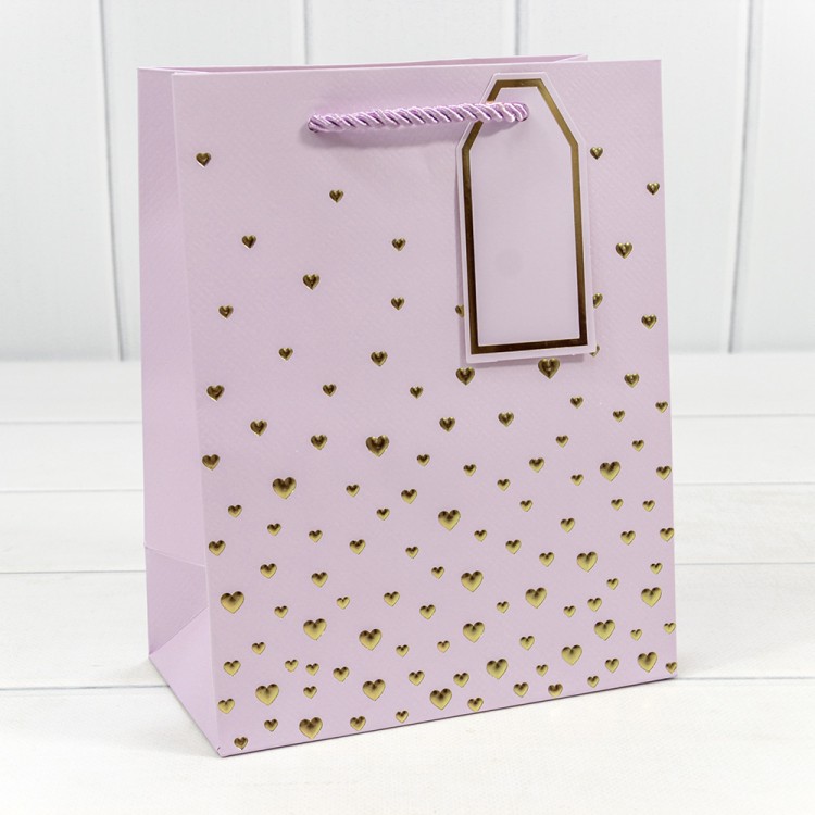000880E Пакет подарочный с тиснением "Сердечки" (микс 1) 18*23*10 210г 1/20 1/360