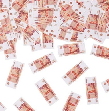 1501-1360 Бумфети 40см Денежный Дождь Рубль