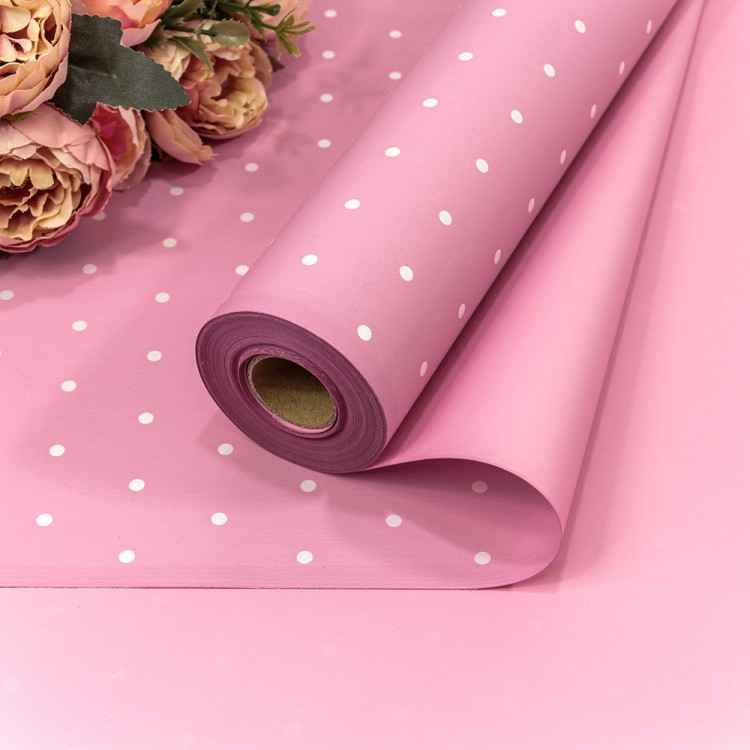 1891/0521 Плёнка 58см 800г матовая "Мелкий горошек" 65мкм Светло-пурпурный 1/12 1891/0521 Плёнка 58см 800г матовая "Мелкий горошек" 65мкм Светло-пурпурный 1/12