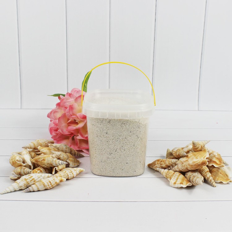 301527080901 Песок цветной белый (кварцевая крошка, фракция 0,5-1 мм) вес: 800г объем: 650мл